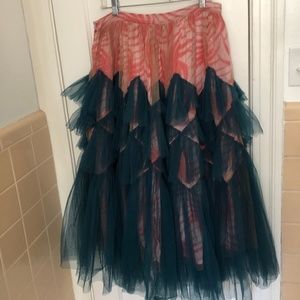 Dries Van Noten Tiered Tulle Skirt